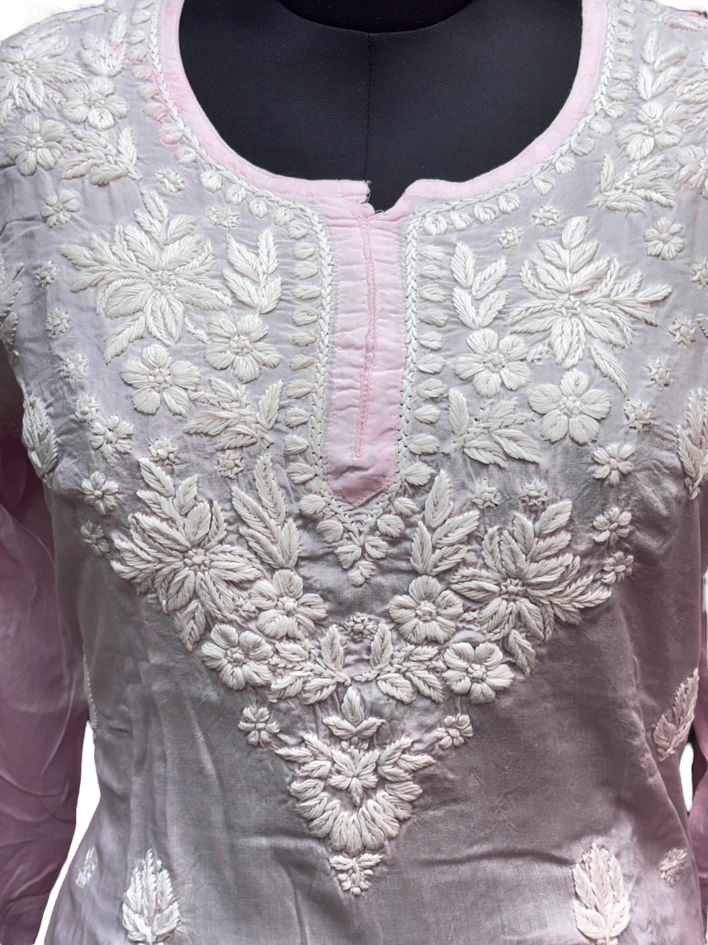 Soft Modal Short Kurti with White Embroidery - Perfect blend of comfort and style