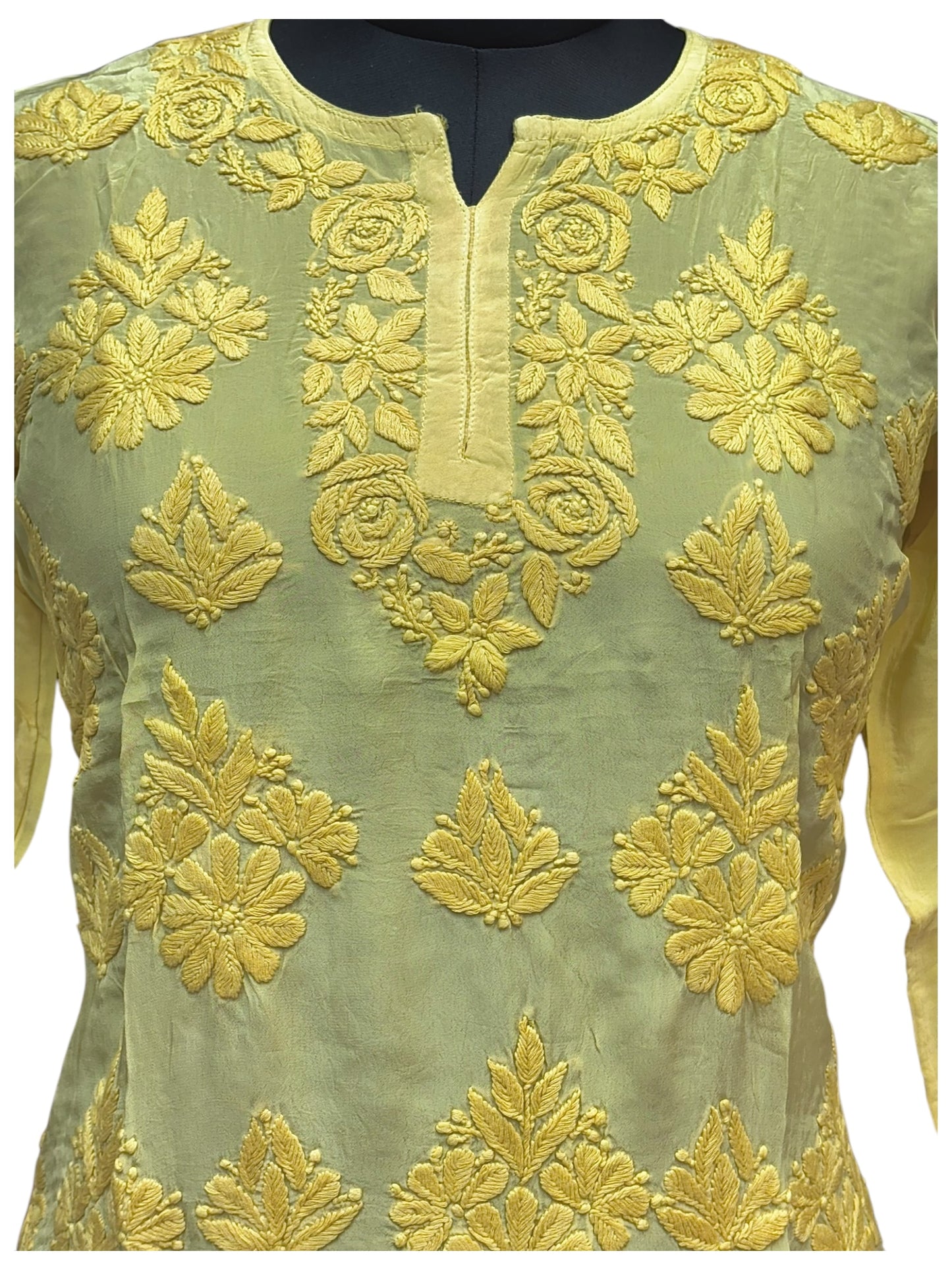 Premium American Crepe Short Top With 3D Embroidery - Experience Unique Elegance