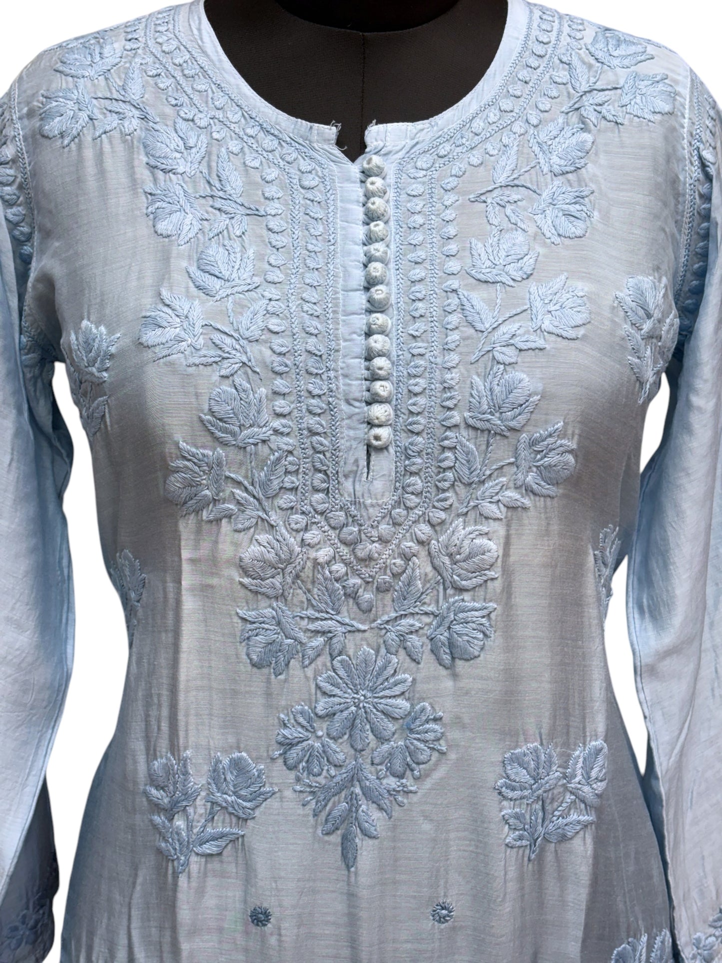Stunning Muslin Ombre Kurti with Self-Thread 3D Embroidery – Elevate Your Ethnic Wardrobe