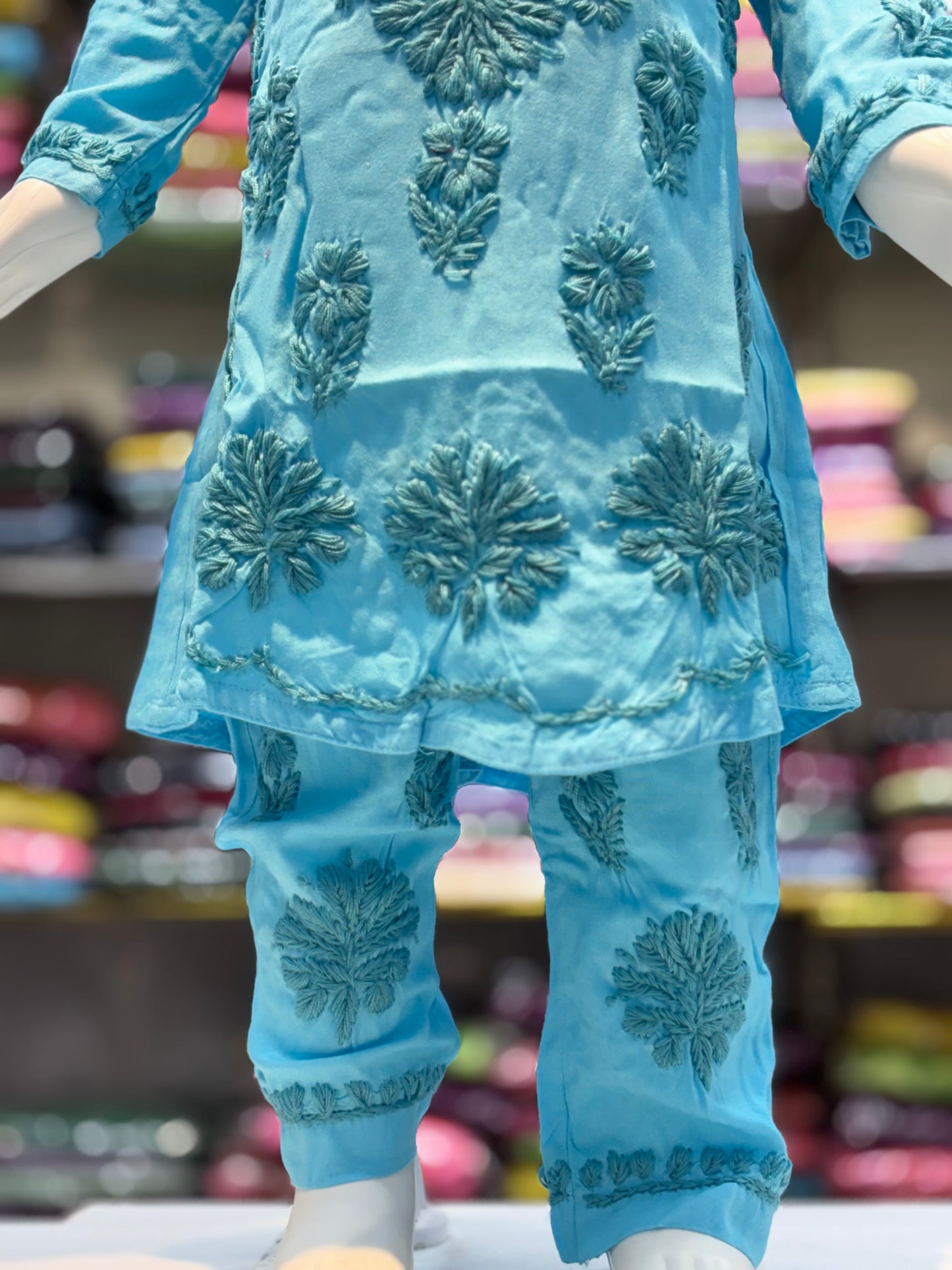 Kids Modal Cord Set With 3d Embroidery