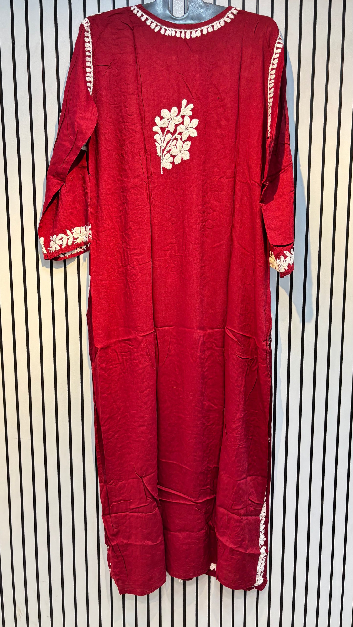 Pure Modal 42 Size Kurtis with Resham thread & 3d Embroidery🪡