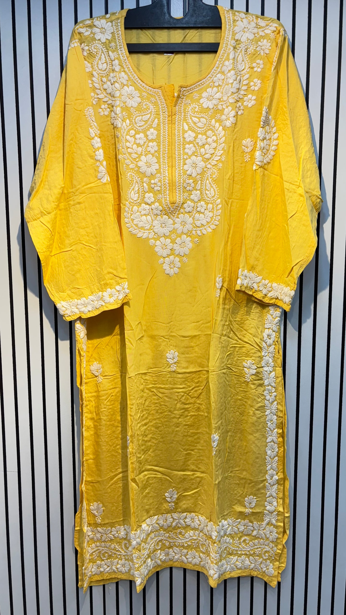 Pure Modal 42 Size Kurtis with Resham thread & 3d Embroidery🪡
