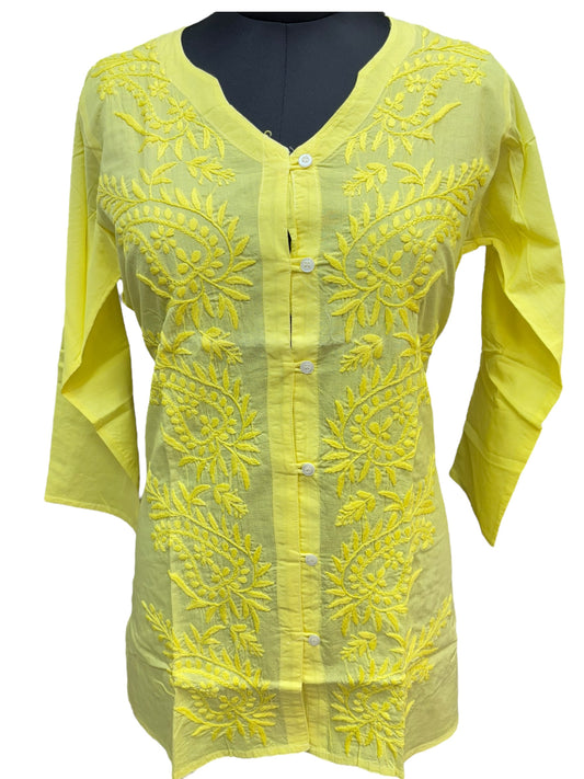 Pure Cotton Short Kurti With 3D Embroidery
