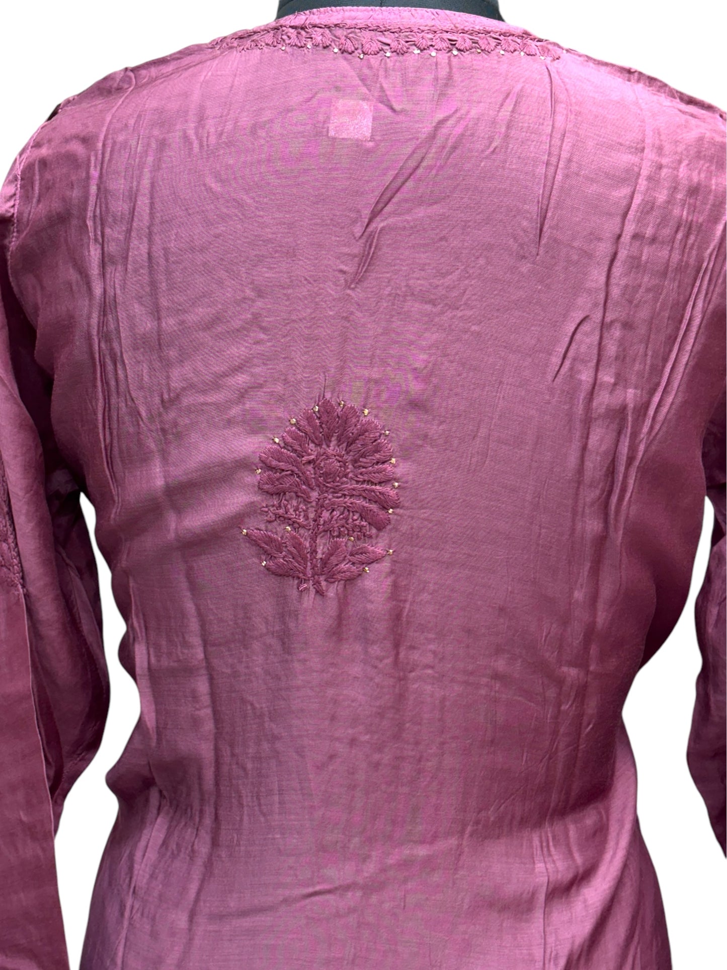 Stunning Muslin Kurti with Mukaish & Self-Thread 3D Embroidery