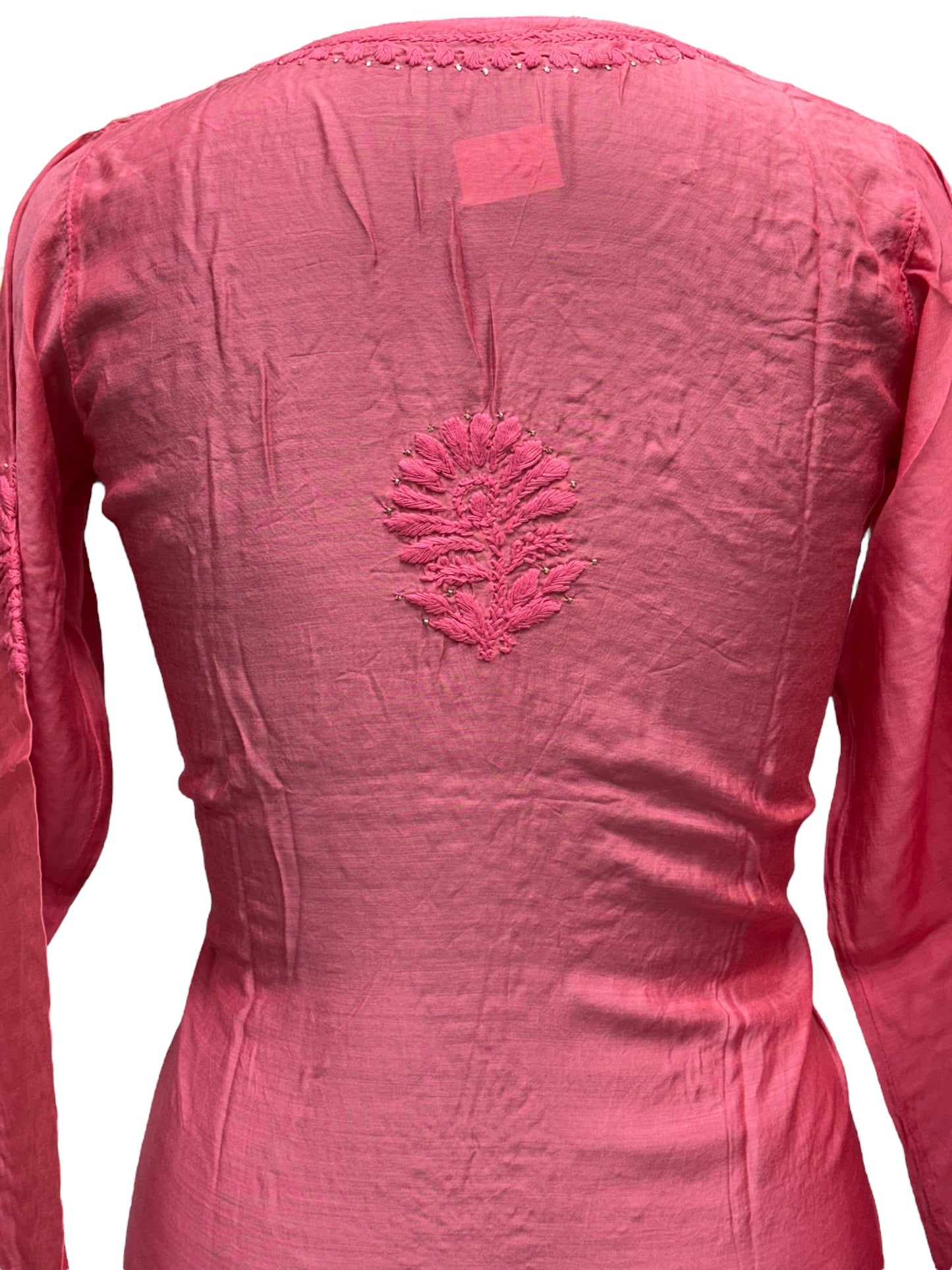 Stunning Muslin Kurti with Mukaish & Self-Thread 3D Embroidery