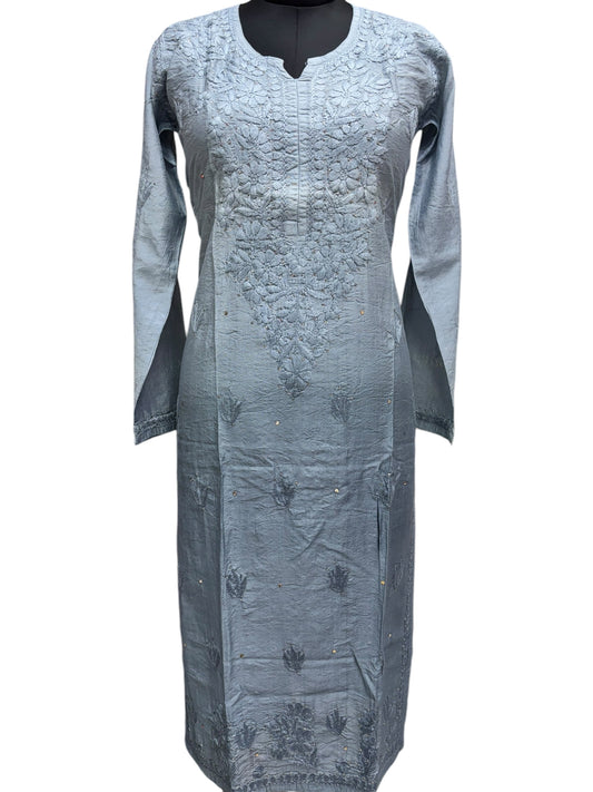 Luxurious Silk Ombre Kurti with Mukaish & intricate Resham Embroidery– Unveiling Timeless Artistry