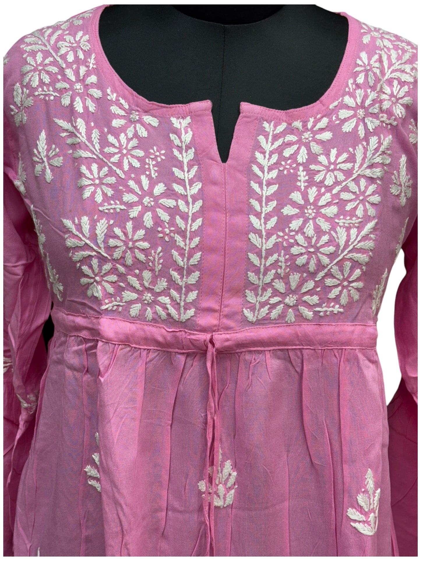 Soft Modal Short Tunic with White Embroidery