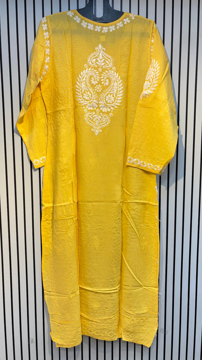 Pure Modal 38 Size Kurtis with Resham thread & 3d Embroidery🪡