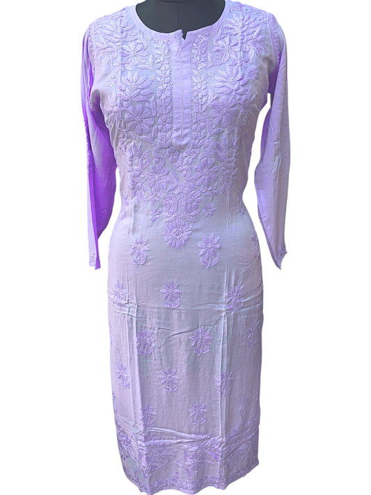 Modal Chikankari Kurti with Delicate Resham Embroidery
