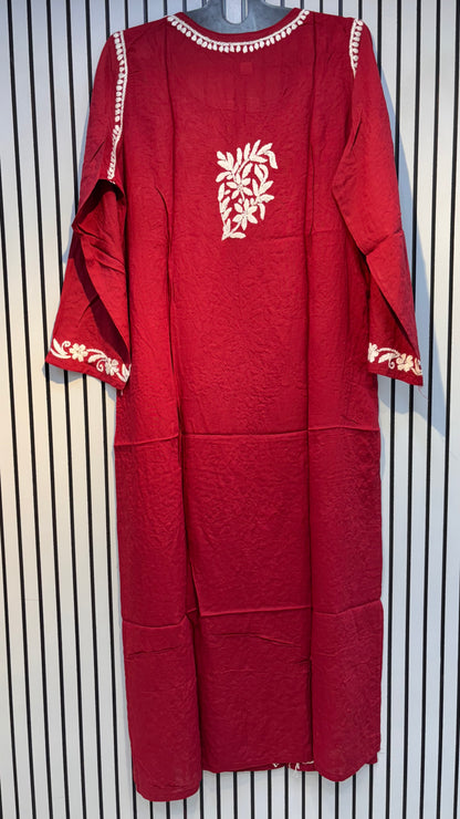 Pure Modal 42 Size Kurtis with Resham thread & 3d Embroidery🪡