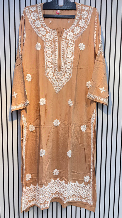 Pure Modal 42 Size Kurtis with Resham thread & 3d Embroidery🪡