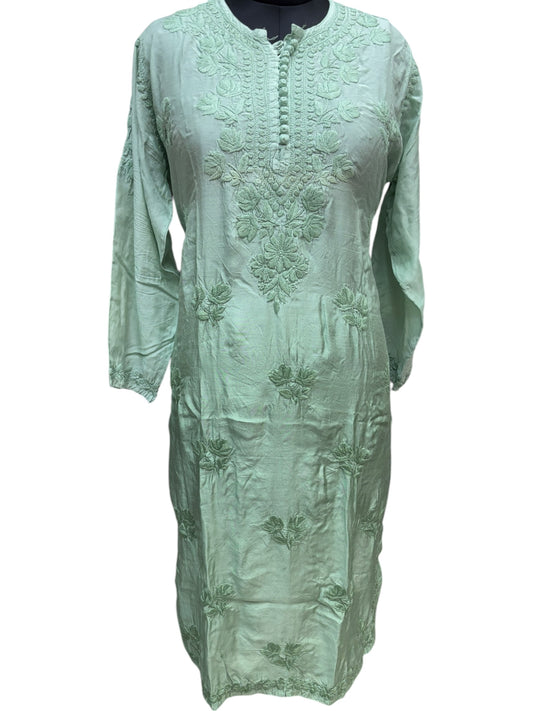 Stunning Muslin Ombre Kurti with Self-Thread 3D Embroidery – Elevate Your Ethnic Wardrobe