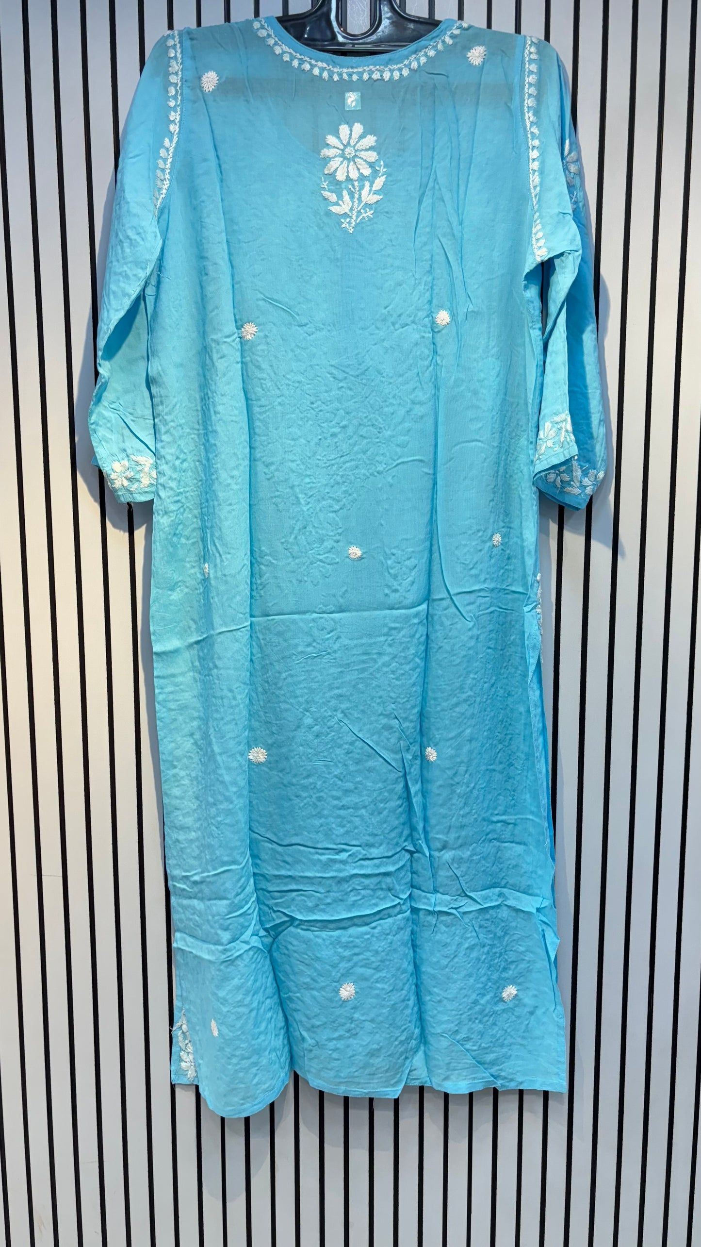 Pure Modal 42 Size Kurtis with Resham thread & 3d Embroidery🪡