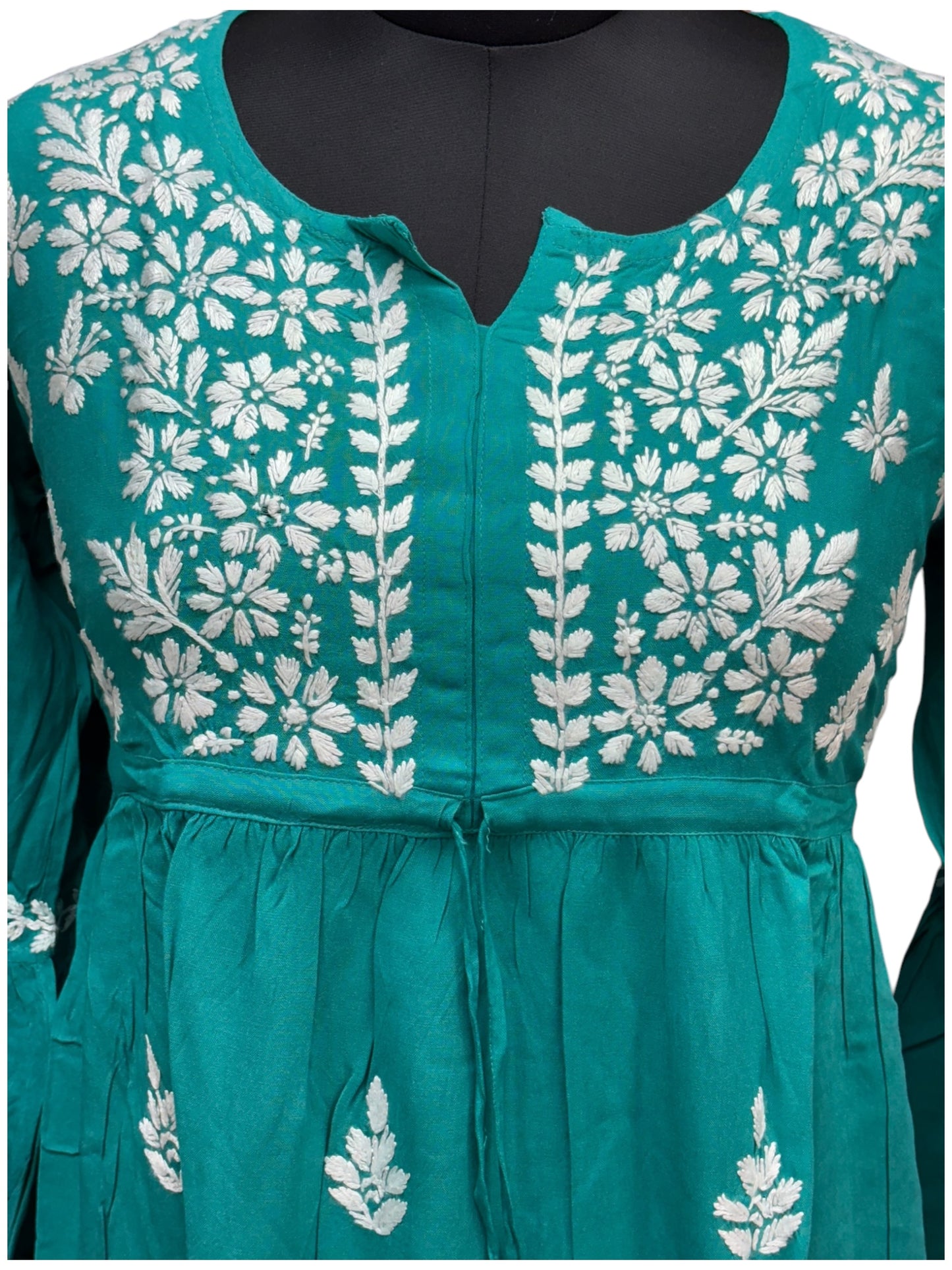 Soft Modal Short Tunic with White Embroidery