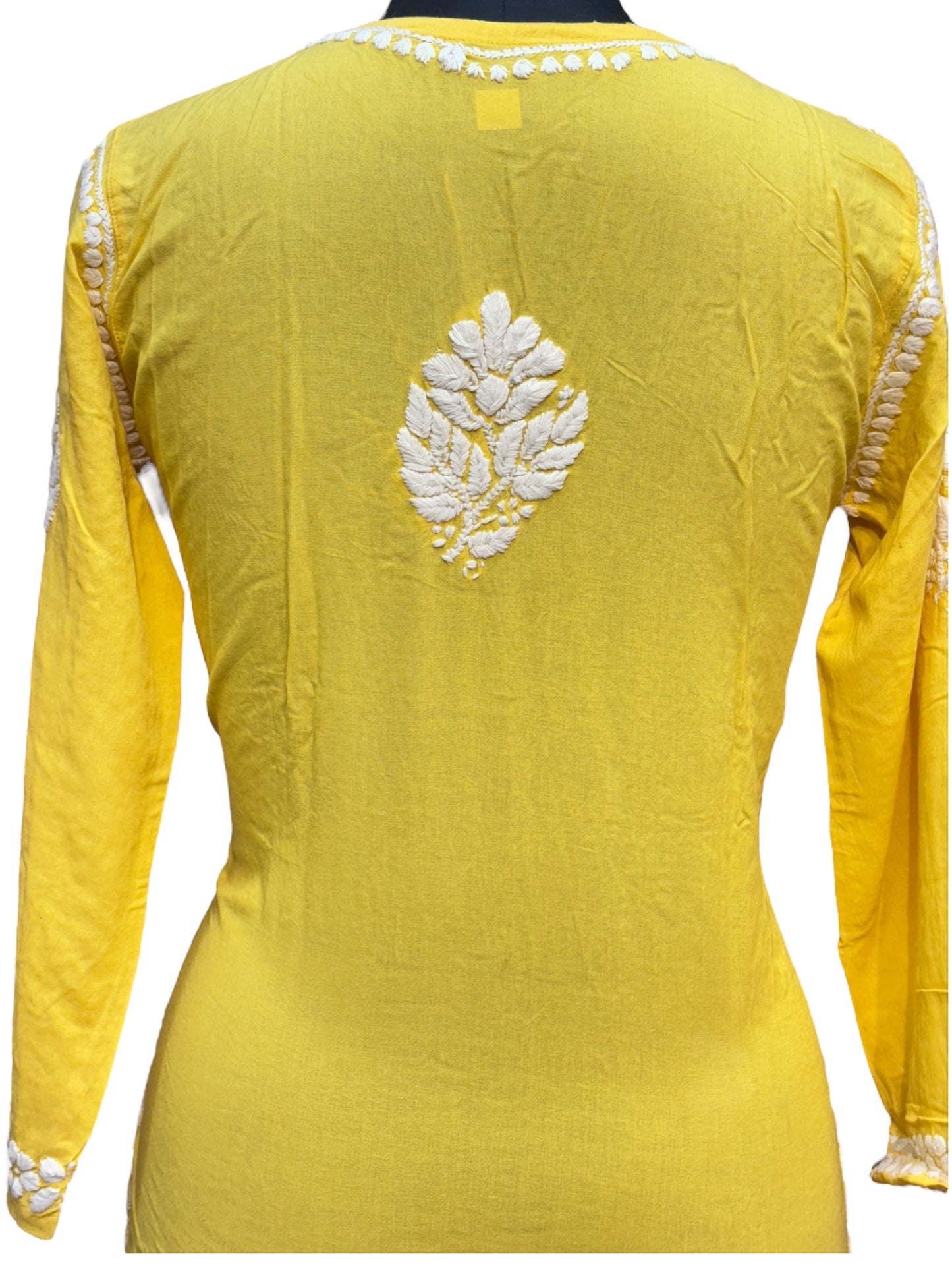 Modal Chikankari Kurti with Delicate White Embroidery