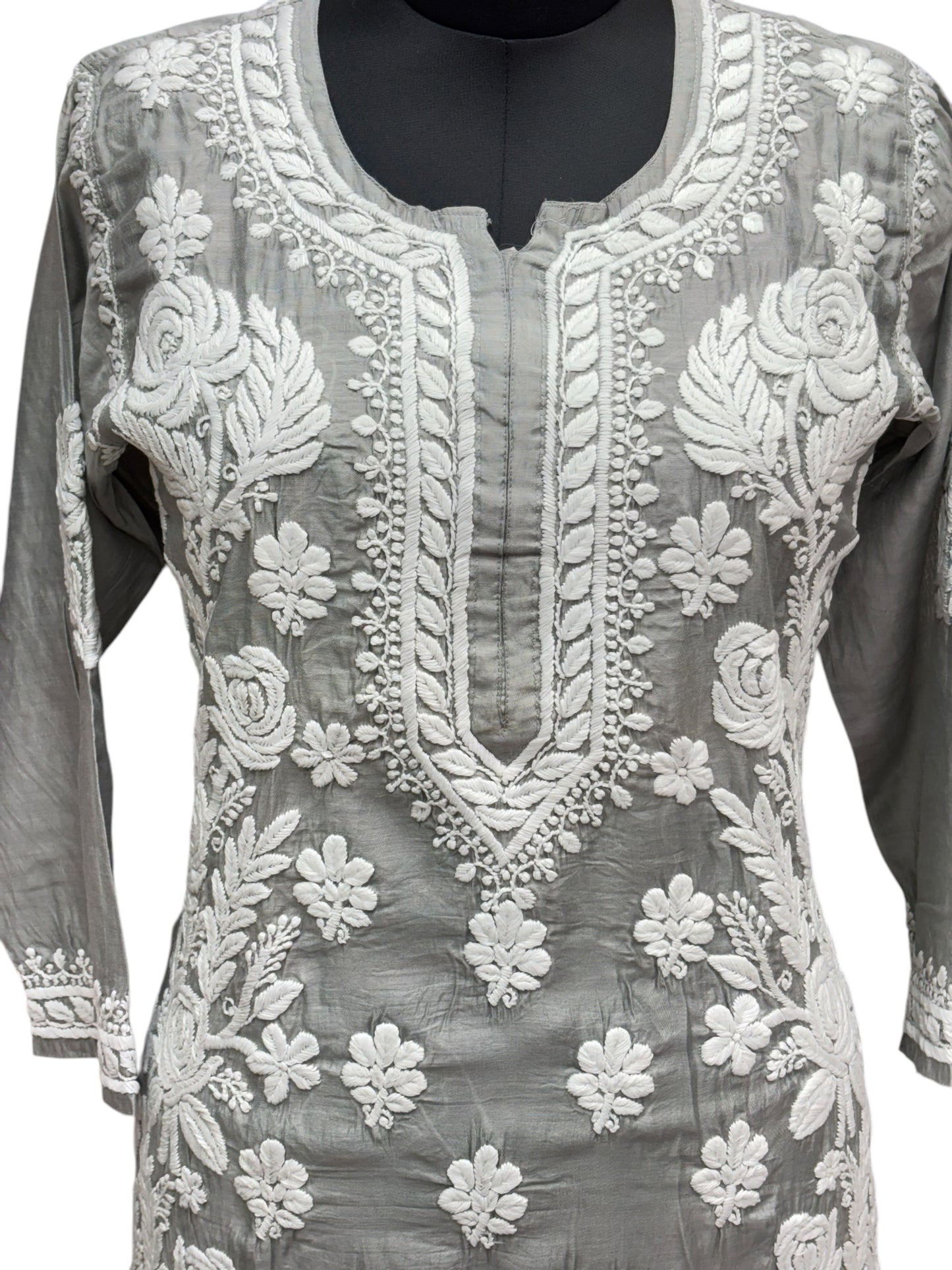 Exquisite Matka Silk Kurti with Stunning 3D Embroidery