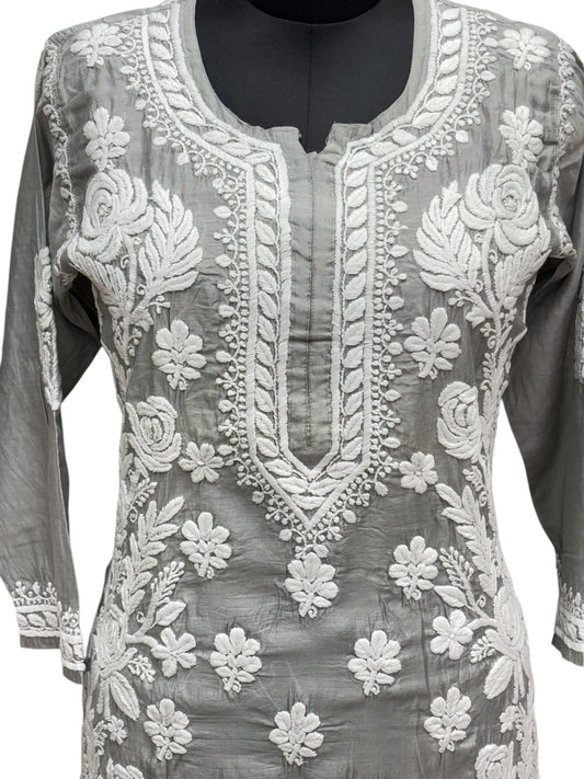 Exquisite Matka Silk Kurti with Stunning 3D Embroidery