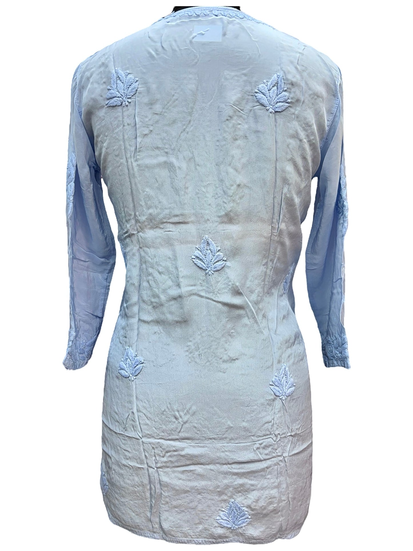 Premium American Crepe Short Top With 3D Embroidery - Experience Unique Elegance