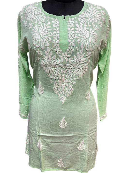 Soft Modal Short Kurti with White Embroidery - Perfect blend of comfort and style