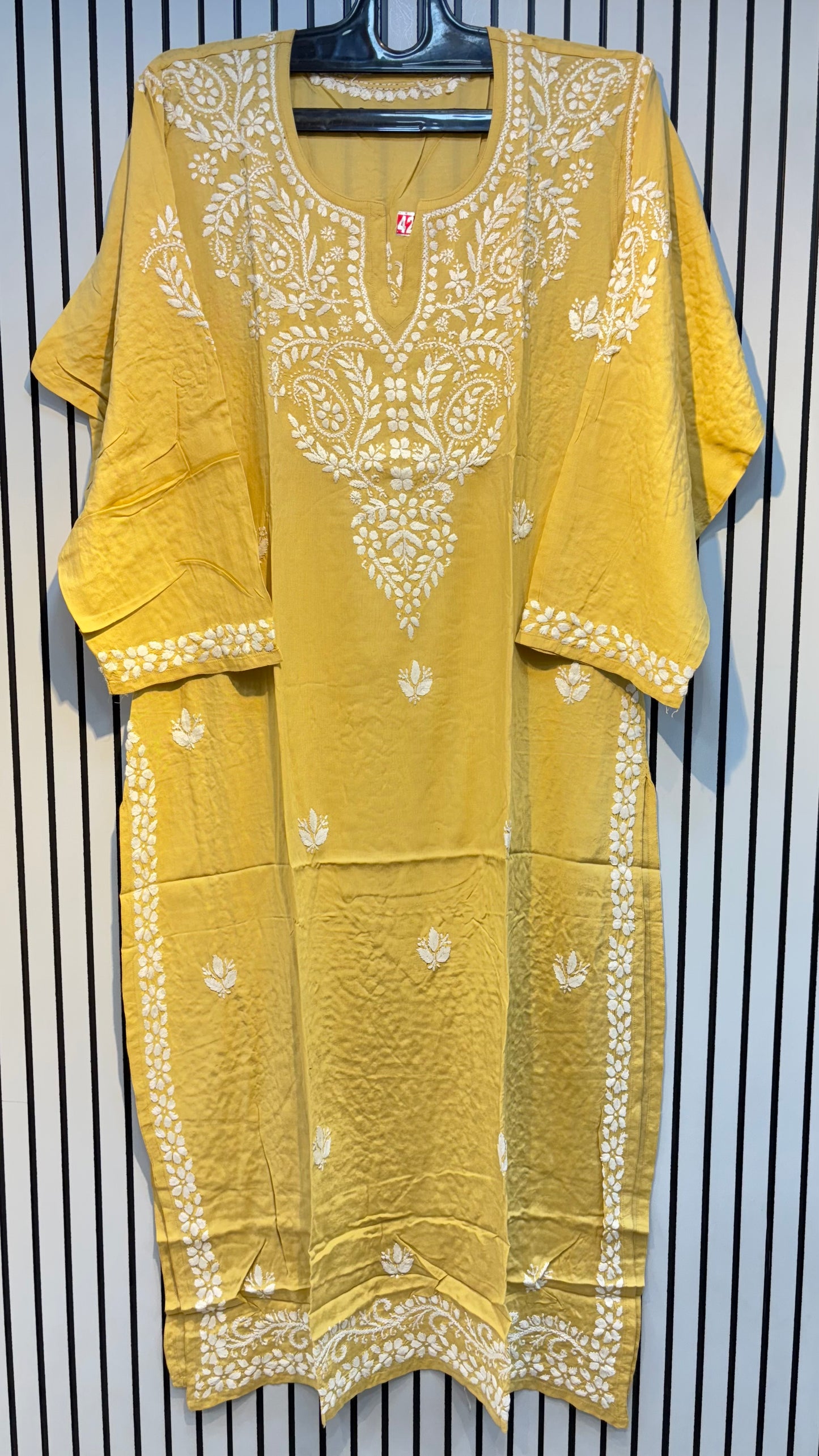 Pure Modal 42 Size Kurtis with Resham thread & 3d Embroidery🪡