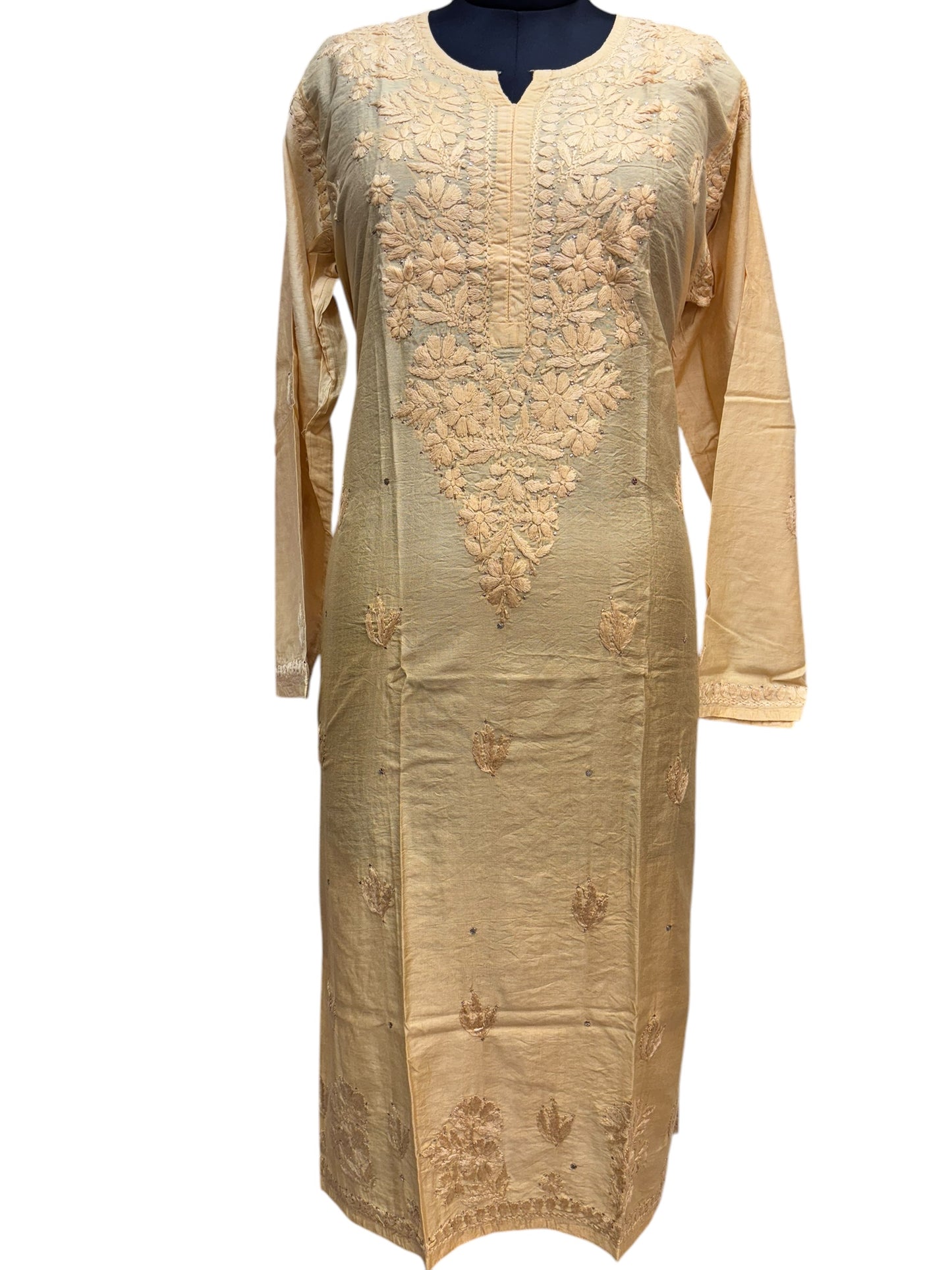 Luxurious Silk Ombre Kurti with Mukaish & intricate Resham Embroidery– Unveiling Timeless Artistry