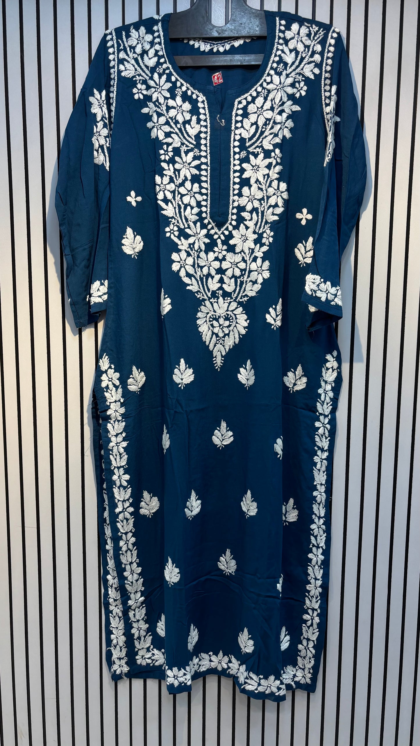 Pure Modal 42 Size Kurtis with Resham thread & 3d Embroidery🪡