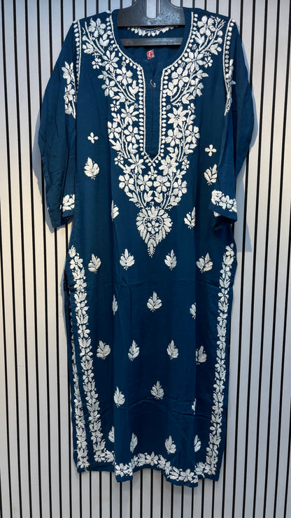 Pure Modal 42 Size Kurtis with Resham thread & 3d Embroidery🪡