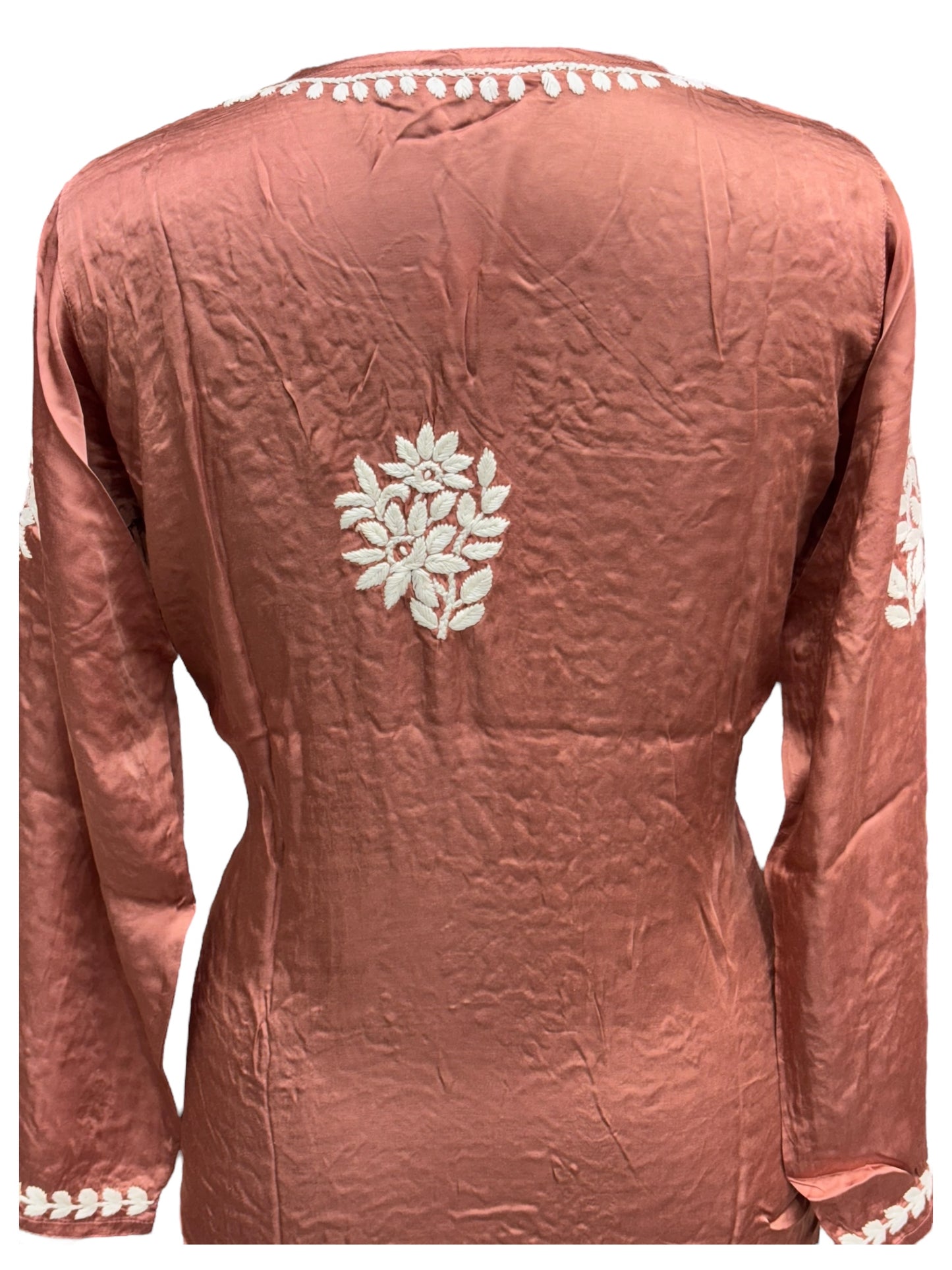 Premium Modal Satin Kurti With 3D Embroidery