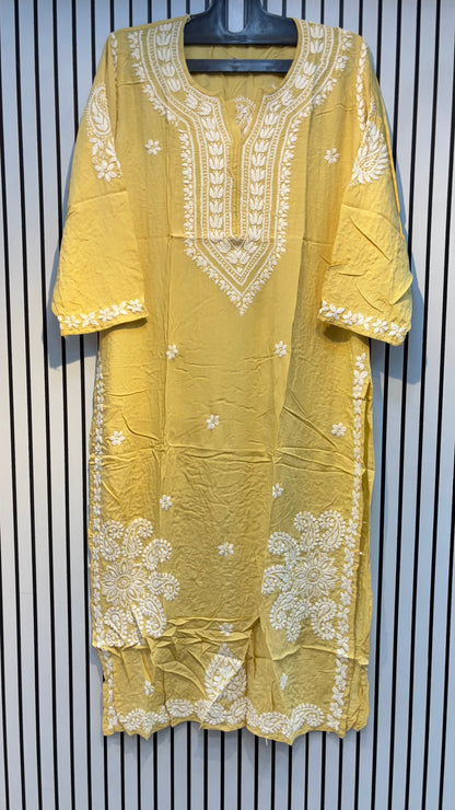 Pure Modal 42 Size Kurtis with Resham thread & 3d Embroidery🪡