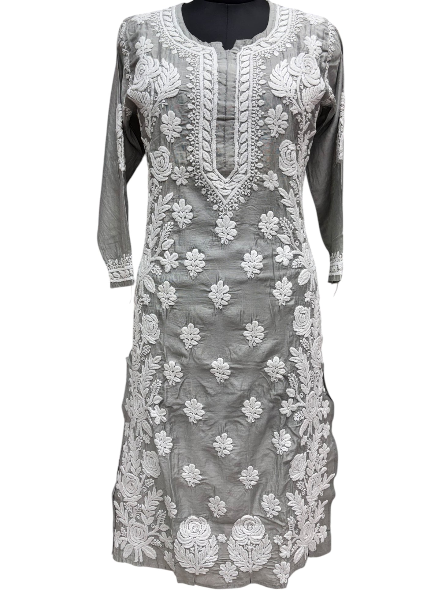 Exquisite Matka Silk Kurti with Stunning 3D Embroidery