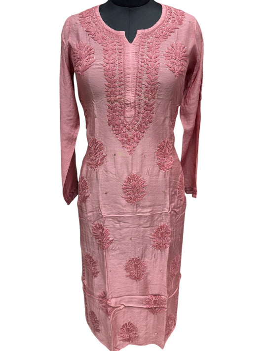 Stunning Muslin Kurti with Mukaish & Self-Thread 3D Embroidery