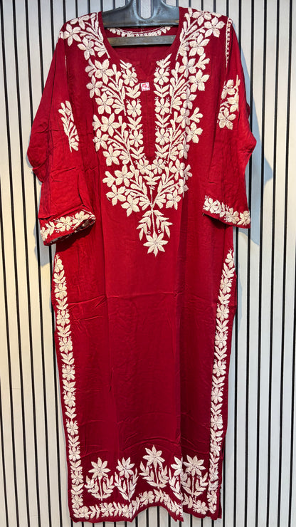 Pure Modal 42 Size Kurtis with Resham thread & 3d Embroidery🪡