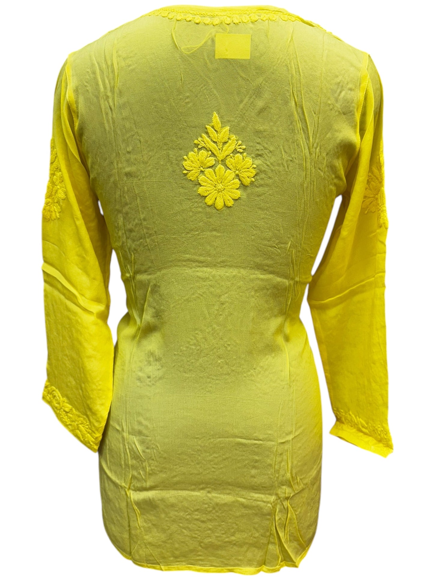 Premium American Crepe Short Top With 3D Embroidery - Experience Unique Elegance