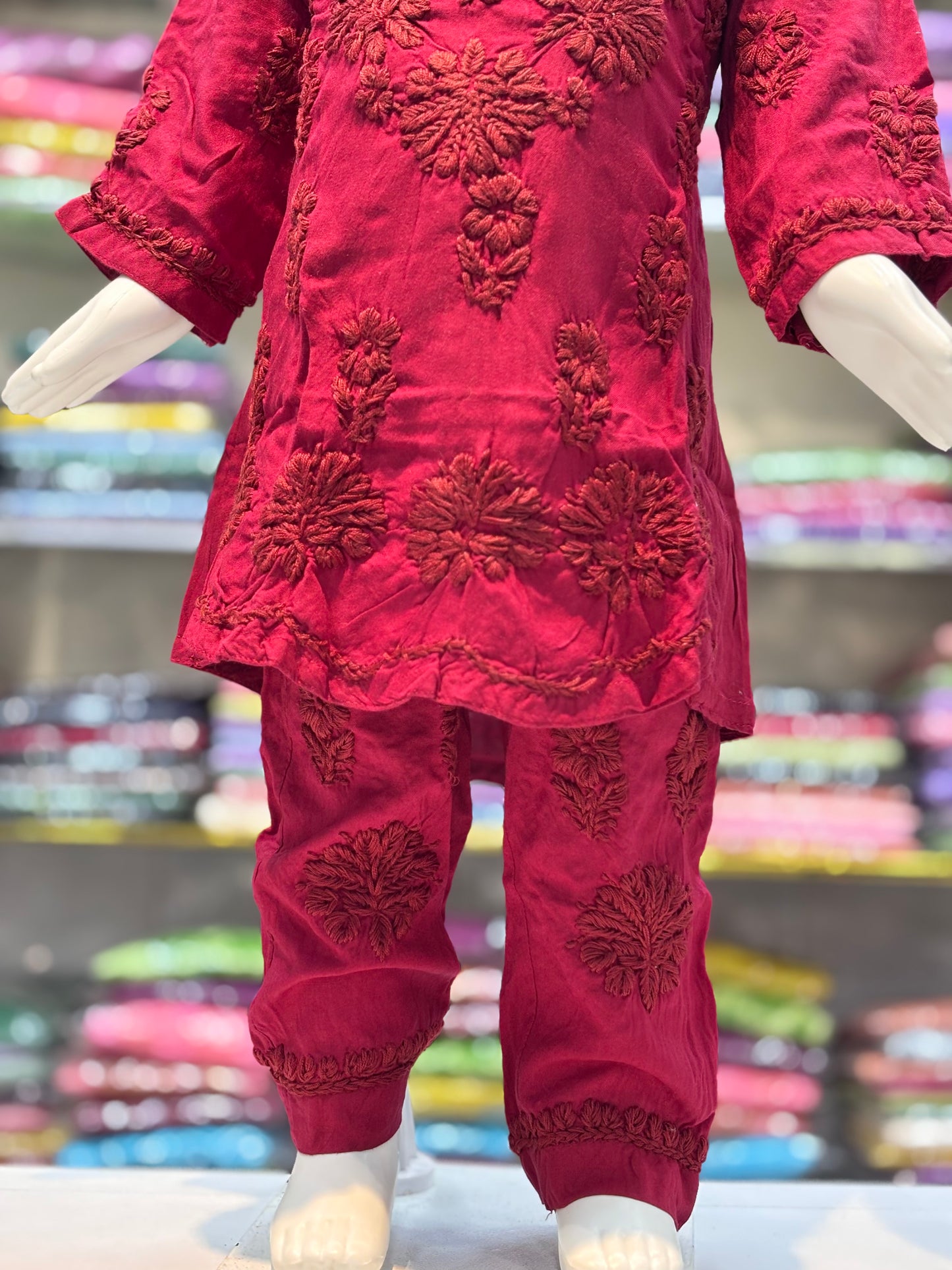 Kids Modal Cord Set With 3d Embroidery