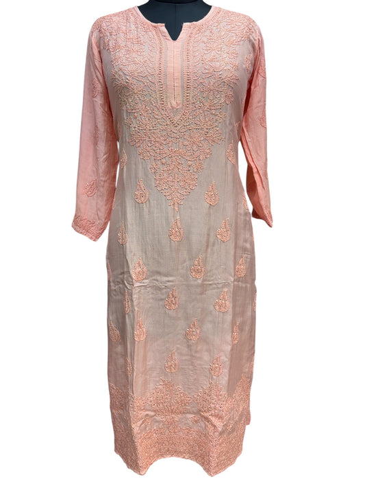 Stunning Muslin Kurti with Mukaish & Self-Thread Shadow Embroidery