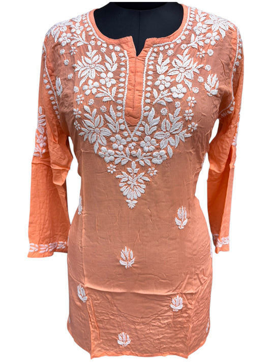 Soft Modal Short Kurti with White Embroidery - Perfect blend of comfort and style