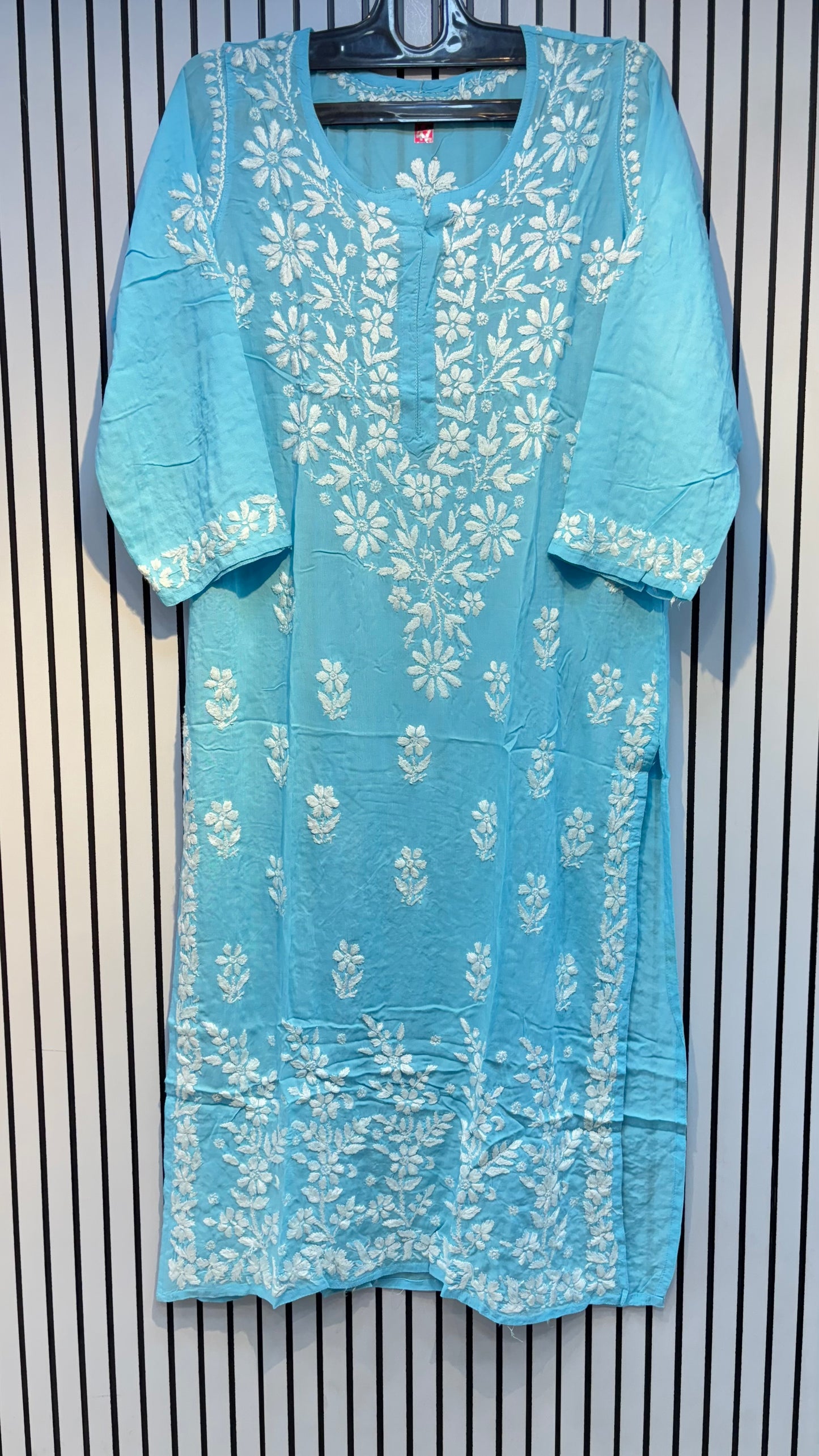 Pure Modal 42 Size Kurtis with Resham thread & 3d Embroidery🪡