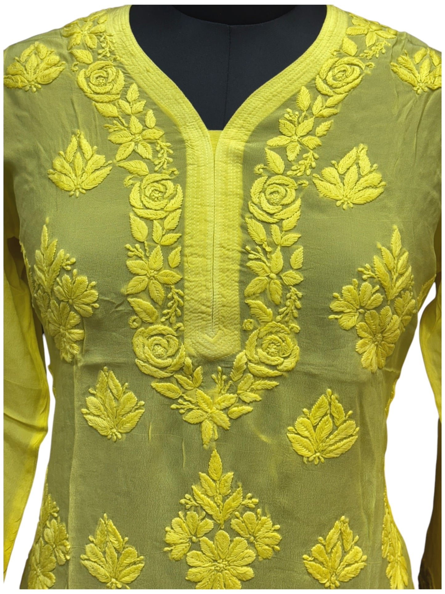 Premium American Crepe Short Top With 3D Embroidery - Experience Unique Elegance