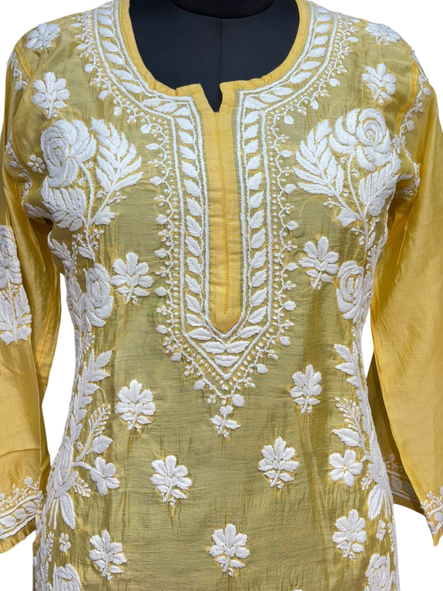Exquisite Matka Silk Kurti with Stunning 3D Embroidery
