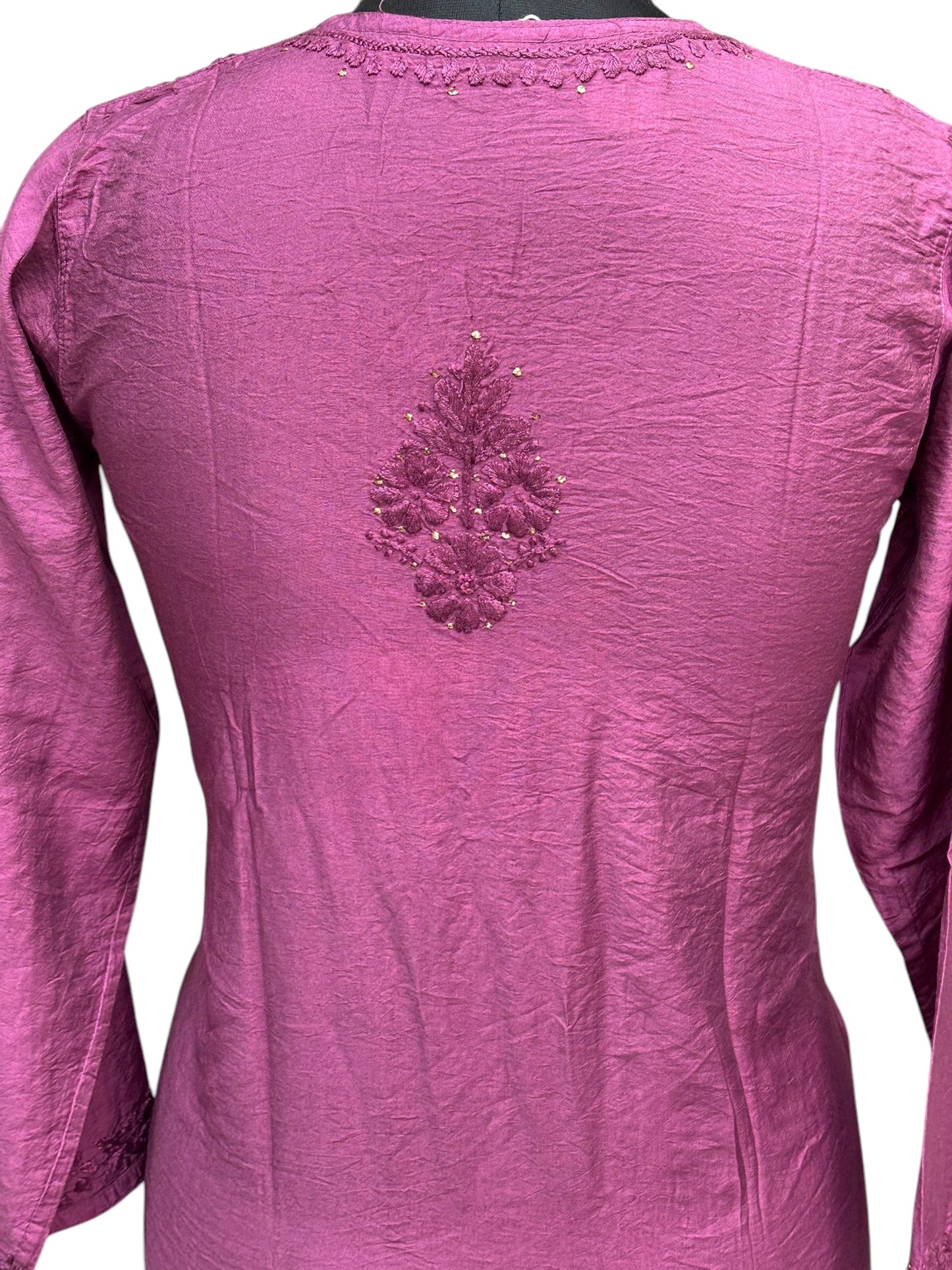 Luxurious Silk Kurti with Mukaish & intricate Resham Embroidery– Unveiling Timeless Artistry