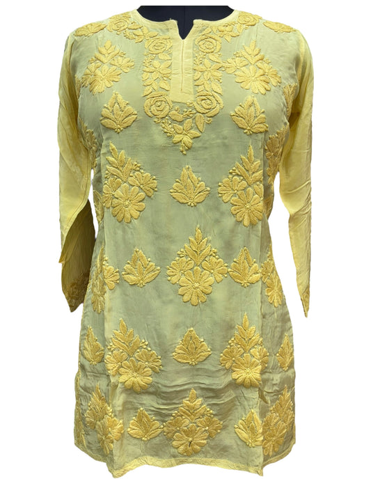 Premium American Crepe Short Top With 3D Embroidery - Experience Unique Elegance