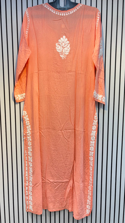 Pure Modal 42 Size Kurtis with Resham thread & 3d Embroidery🪡