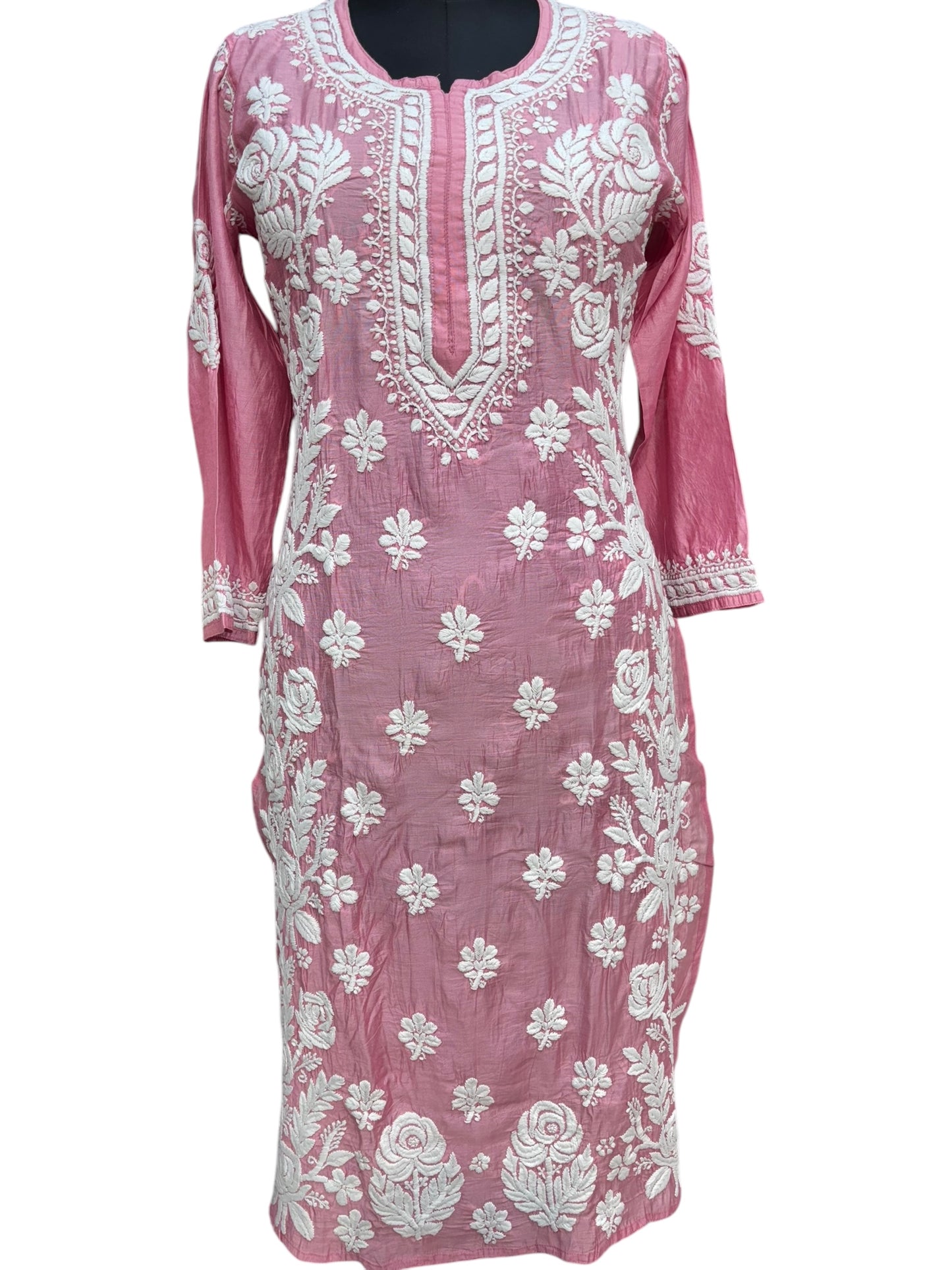 Exquisite Matka Silk Kurti with Stunning 3D Embroidery