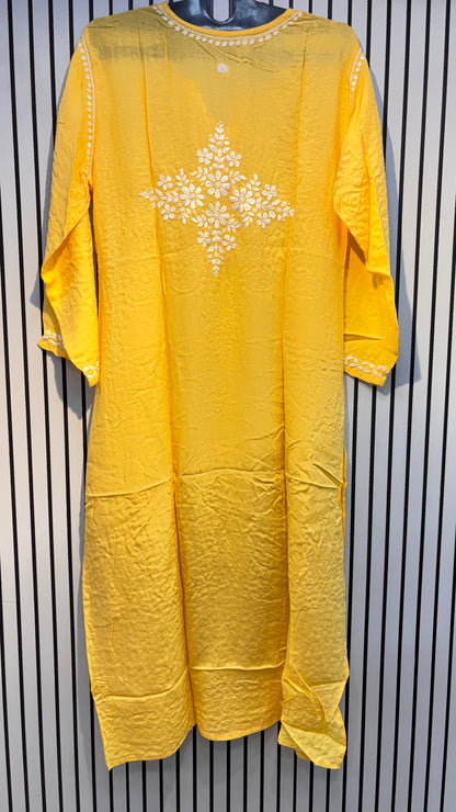 Pure Modal 42 Size Kurtis with Resham thread & 3d Embroidery🪡