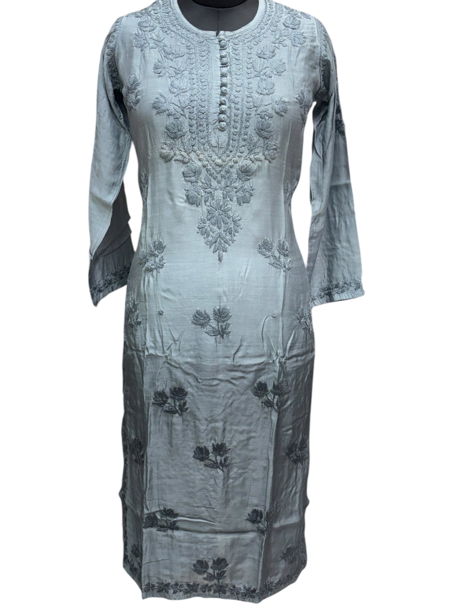 Stunning Muslin Kurti with Self-Thread 3D Embroidery – Elevate Your Ethnic Wardrobe