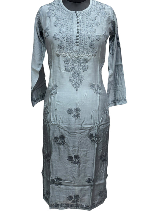 Stunning Muslin Kurti with Self-Thread 3D Embroidery – Elevate Your Ethnic Wardrobe