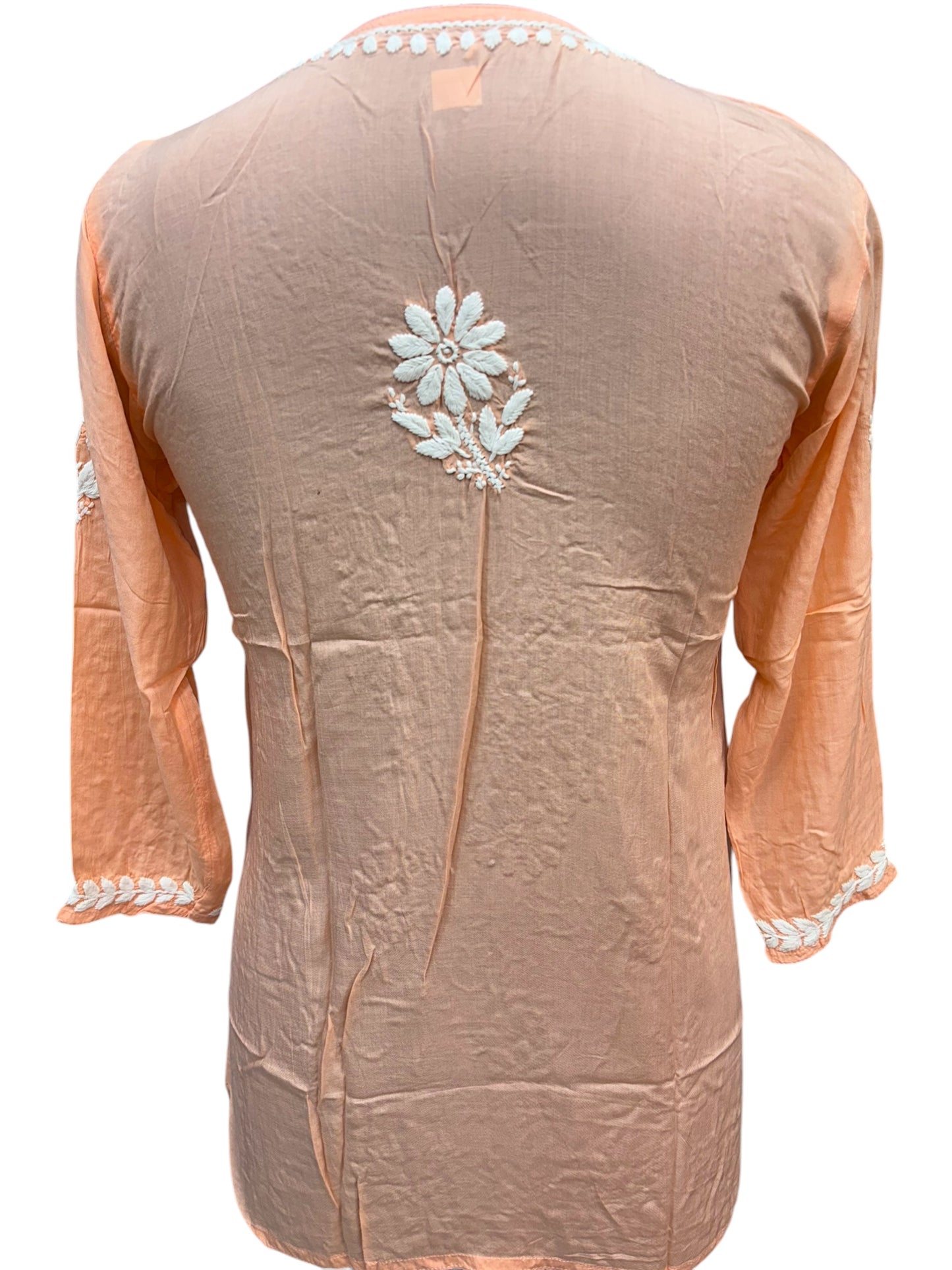 Soft Modal Short Kurti with White Embroidery - Perfect blend of comfort and style