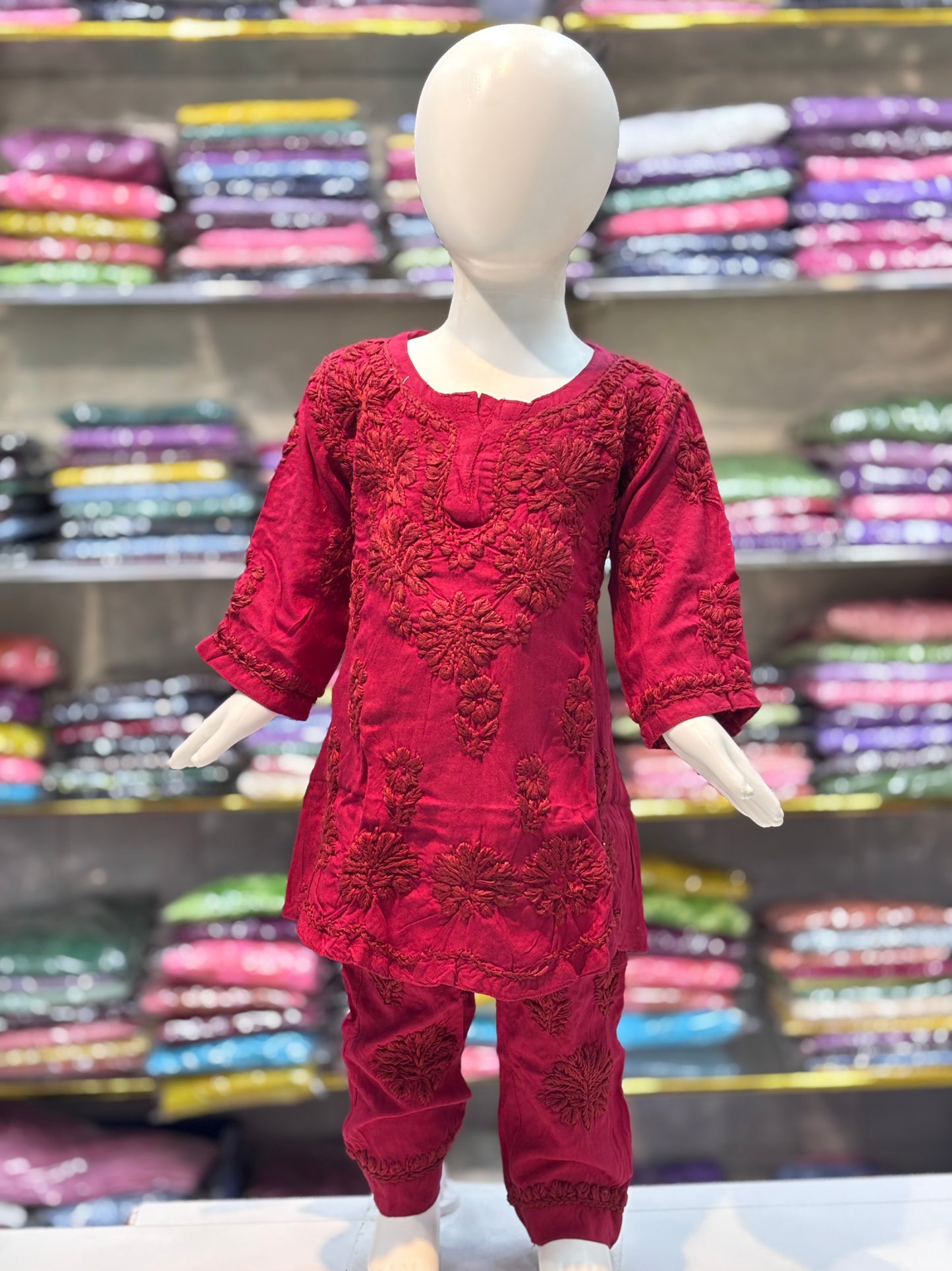 Kids Modal Cord Set With 3d Embroidery