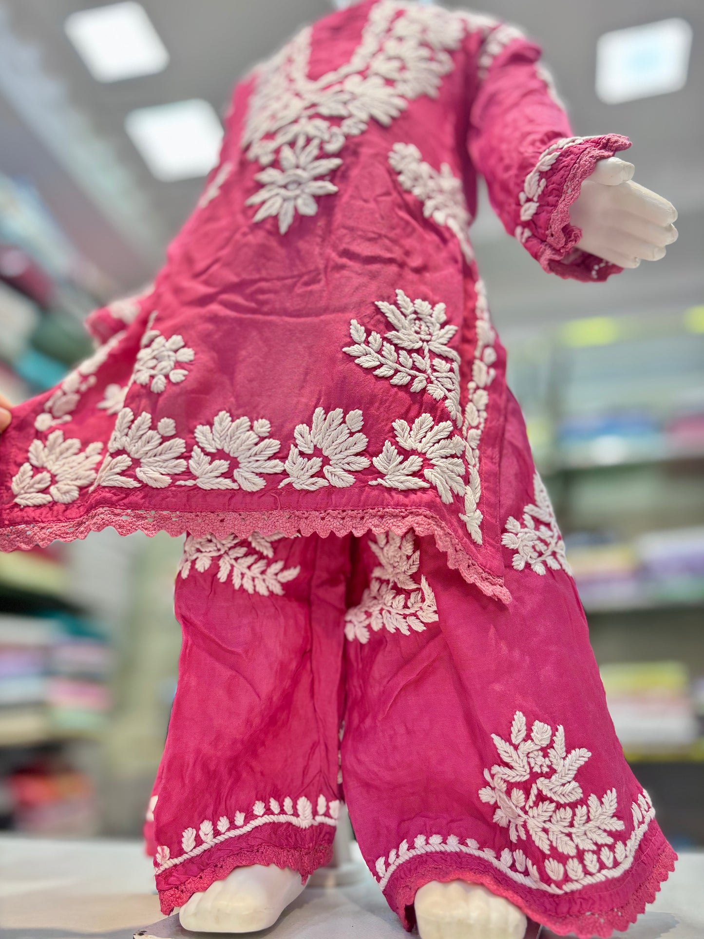 Iconic Muslin Kids Garara Set With 3d embroidery - Made for Tiny Trendsetters