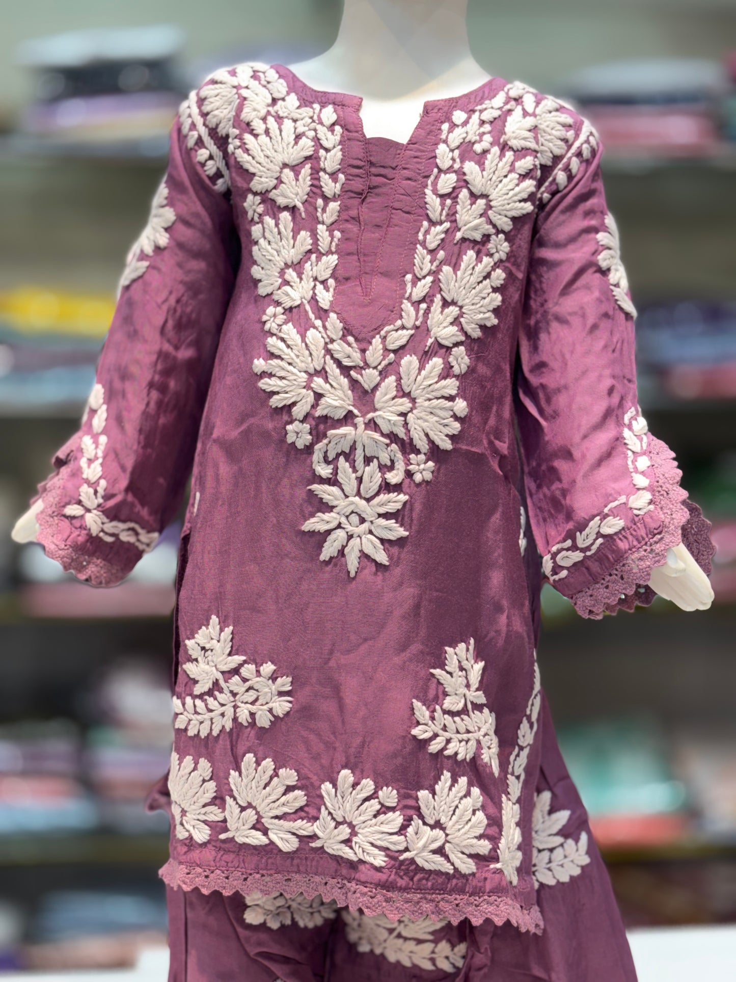 Iconic Muslin Kids Garara Set With 3d embroidery - Made for Tiny Trendsetters